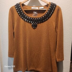 Embellished Brown Top